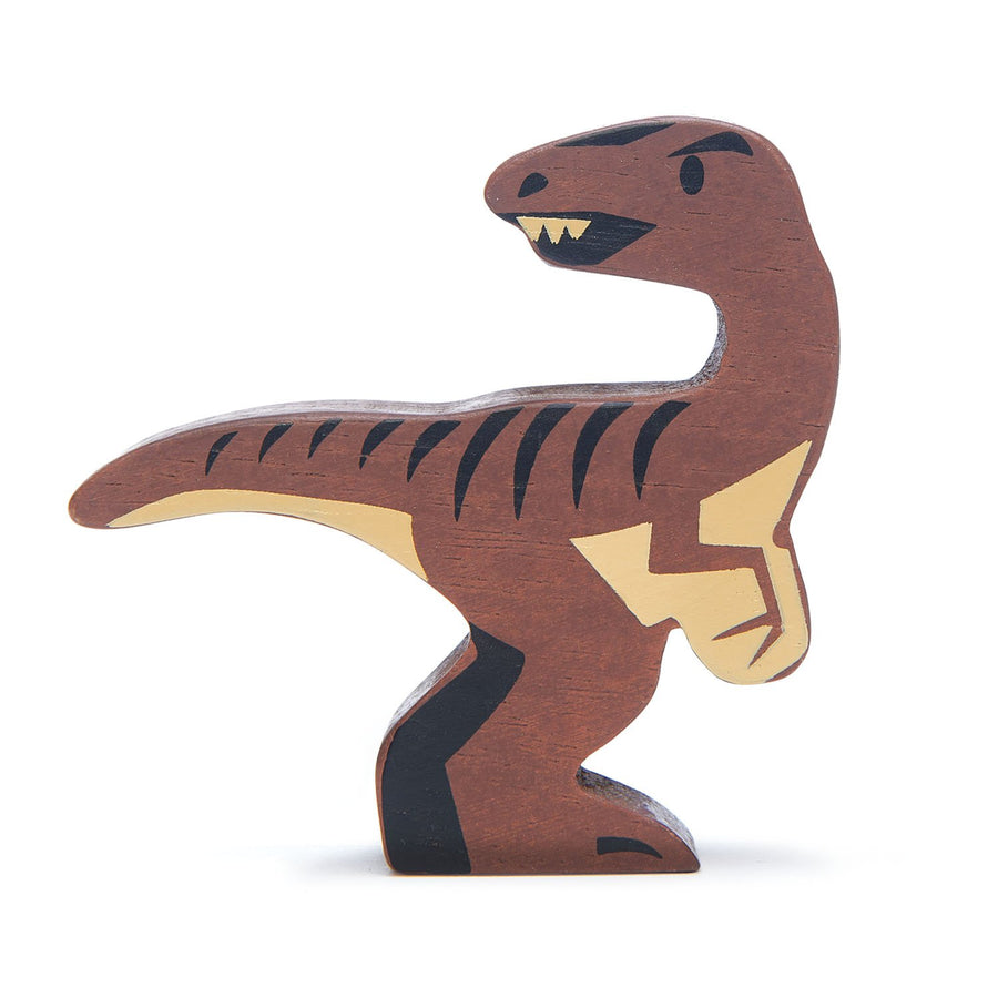 dinozaur velociraptor de lemn